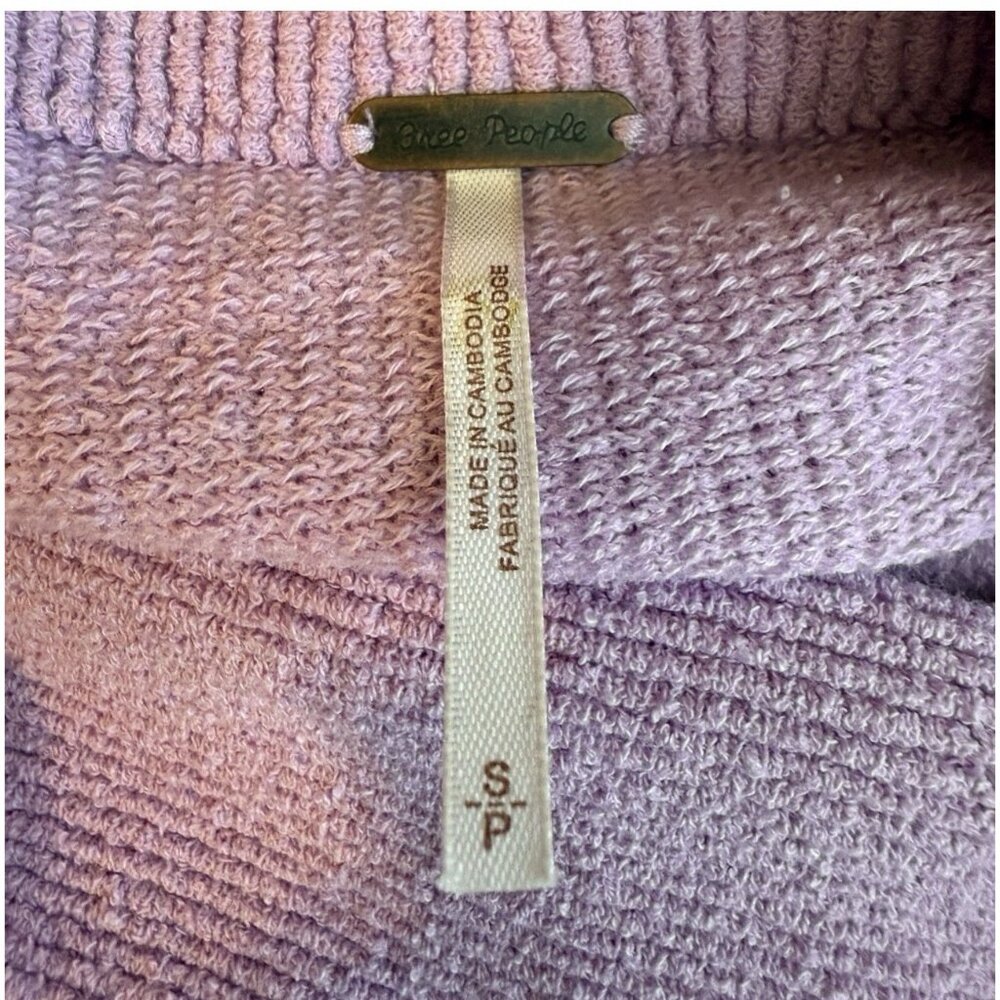Free People Ottoman Slouchy Tunic Knit Sweater Women's Small Glowing Grape NWT! - Picture 10 of 10